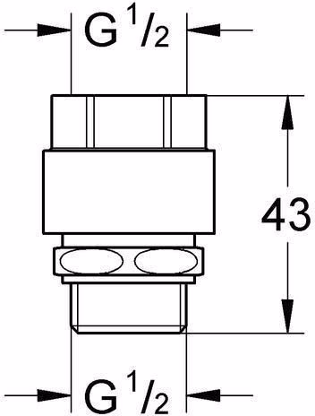 GROHE Rohrbelüfter 41238 Bauform C DN15 chrom