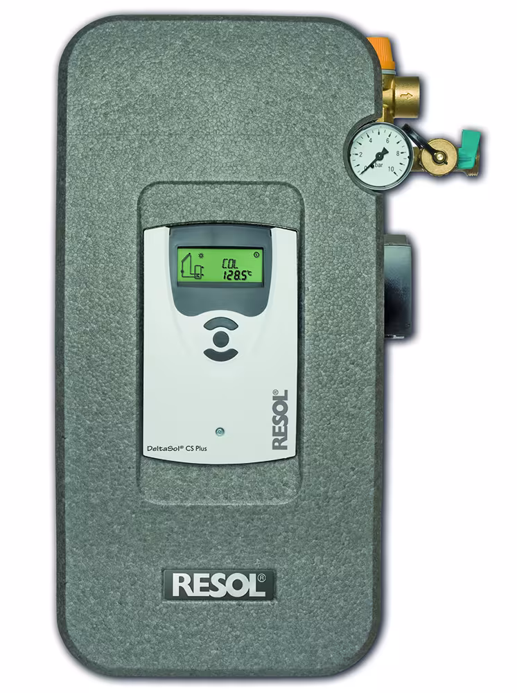 RESOL FlowSol(R) B HE - CS Plus Zweistrang Solarstation von der Marke Resol RESOL FlowSol(R) B HE - Zweistrang Solarstation Typ Ausführung: RESOL FlowSol(R) B HE - CS Plus Zweistrang Solarstation aus der Kategorie 2-Strang-Solarstation mit der Artikelnr. 29002830