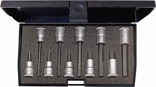 Set di chiavi a bussola IN 30 LKM da 10 pezzi, 3/8 di pollice, 4-10 mm per viti esagonali interne, GEDORE di Gedore Set di 10 chiavi a bussola GEDORE IN 30 LKM, 3/8 di pollice, 4-10 mm, per viti a esagono interno, dalla categoria assortimento di chiavi a bussola da 3/8", codice articolo 4000771076
