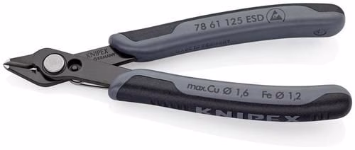 Elektronik-Seitenschneider Super-Knips® Länge 125mm Form 6 Facette nein brüniert KNIPEX