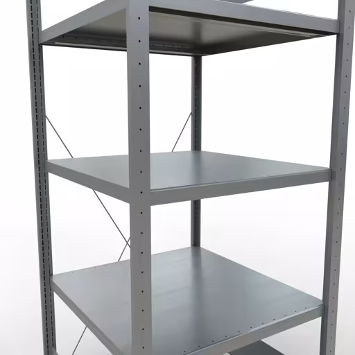 Grundregal, Fachbodenregal Stecksystem MULTIplus250, 2000 x 750 x 800 mm (HxBxT), 5 Fachböden, Kreuzstrebe, verzinkt aus der Kategorie Grundregal mit der GTIN 4004514237903 Grundregal, Fachbodenregal Stecksystem MULTIplus250, 2000 x 750 x 800 mm (HxBxT), 5 Fachböden, Kreuzstrebe, verzinkt von der Marke Schulte Lagertechnik aus der Produktreihe Stecksystem