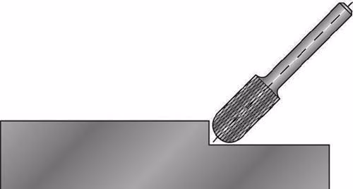 Frässtift WRC Ø 3mm Kopf-Länge 14mm Schaft-Durchmesser 3mm HM Blank verzinkt KVZ 4 RUKO