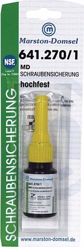 Primary Image 2213846 Schroefdraadborgmiddel 641.270/1 20 g, hoge sterkte, gemiddelde viscositeit, groene NSF S6 fles MARSTON