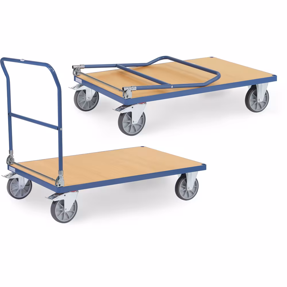 Klappwagen Multi-Vario Klappwagen aus Stahlrohr und Profilstahl geschweißt, pulverbeschichtet brillantblau RAL 5007 Typ Ladeflächenbreite: 800 mm aus der Kategorie Klappwagen mit der Artikelnr. 2503-K