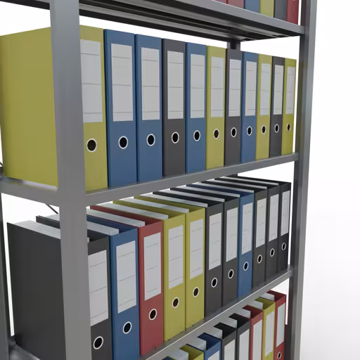 Abbildung Nr 12 des Artikels Grundregal, Büro-Fachbodenregal Stecksystem MULTIplus85, 1800 x 1000 x 300 mm (HxBxT), 5 Fachböden, Kreuzstrebe, verzinkt, mit Anschlagleiste aus der Produktgruppe Büroregale von der Marke Schulte Lagertechnik