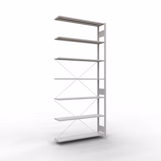 Stecksystem Anbauregal 3000x1300x300 mm, Typ 150 kg, lichtgrau aus der Kategorie Anbauregal mit der Artikelnummer 32637-130