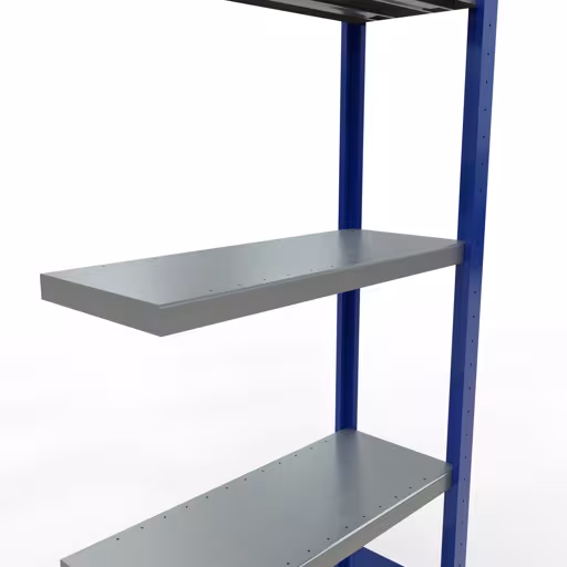 Produktbild Nr 14 des Artikels Anbauregal, Fachbodenregal Stecksystem MULTIplus250, 2000 x 750 x 300 mm (HxBxT), 5 Fachböden, Längenriegel, RAL 5010 enzianblau/verzinkt/verzinkt Abbildung Nr 14 des Artikels Anbauregal, Fachbodenregal Stecksystem MULTIplus250, 2000 x 750 x 300 mm (HxBxT), 5 Fachböden, Längenriegel, RAL 5010 enzianblau/verzinkt/verzinkt aus der Produktgruppe Stecksystem von der Marke Schulte Lagertechnik