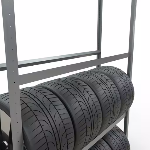 Produktbild Nr 11 des Artikels Grundregal, Räder-/Reifenregal, 2750 x 1500 x 400 mm (HxBxT), verzinkt, 4 Lagerebenen á 150 kg Fachlast pro Ebene Abbildung Nr 11 des Artikels Grundregal, Räder-/Reifenregal, 2750 x 1500 x 400 mm (HxBxT), verzinkt, 4 Lagerebenen á 150 kg Fachlast pro Ebene aus der Produktgruppe Fachbodenregale von der Marke Schulte Lagertechnik