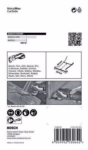 Tauchsägeblatt AIZ 20 AIT Breite 20 mm Eintauchtiefe 40 mm 1 Stück Starlock 2608900012 BOSCH