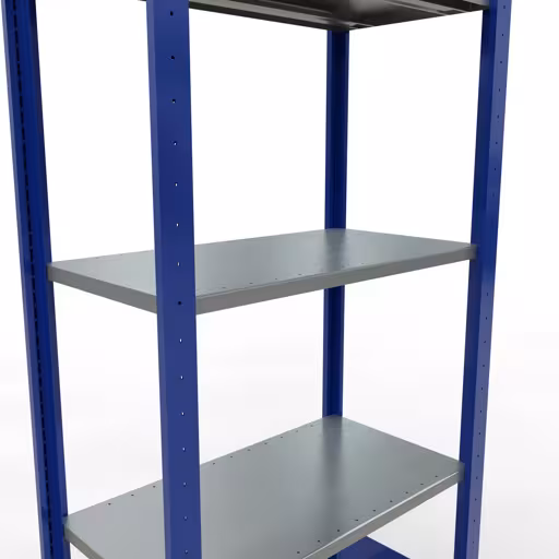 Grundregal, Fachbodenregal Stecksystem MULTIplus150, 2000 x 750 x 400 mm (HxBxT), 5 Fachböden, Längenriegel, RAL 5010 enzianblau/verzinkt/verzinkt aus der Kategorie Grundregal mit der GTIN 4004514279941 Grundregal, Fachbodenregal Stecksystem MULTIplus150, 2000 x 750 x 400 mm (HxBxT), 5 Fachböden, Längenriegel, RAL 5010 enzianblau/verzinkt/verzinkt von der Marke Schulte Lagertechnik aus der Produktreihe Stecksystem