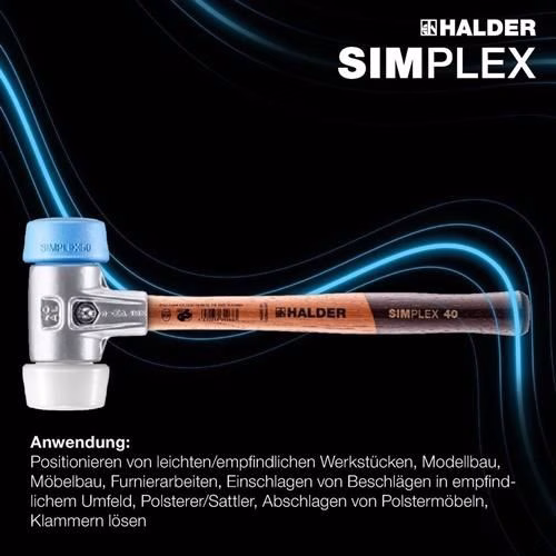 Detailbild 3984187 Schonhammer SIMPLEX Länge 330mm Kopf-Durchmesser 50mm weich/mittelhart Holz