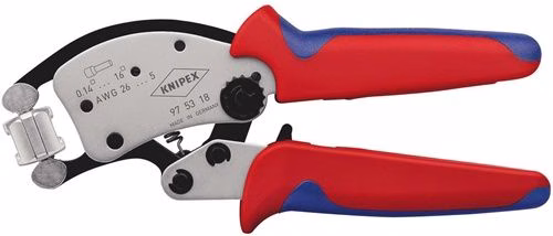 Pinza crimpatrice Twistor16, lunghezza totale 200 mm, 0,14 - 16 mm², finitura brunita, manici multicomponente, marca KNIPEX. Pinza crimpatrice Twistor16, lunghezza totale 200 mm, 0,14 - 16 mm², finitura brunita, manici multicomponente, KNIPEX, categoria pinze a impugnatura, codice articolo 4000810895