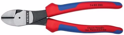 Kraftseitenschneider Länge 200mm poliert Form 0 Comfort-Griff KNIPEX