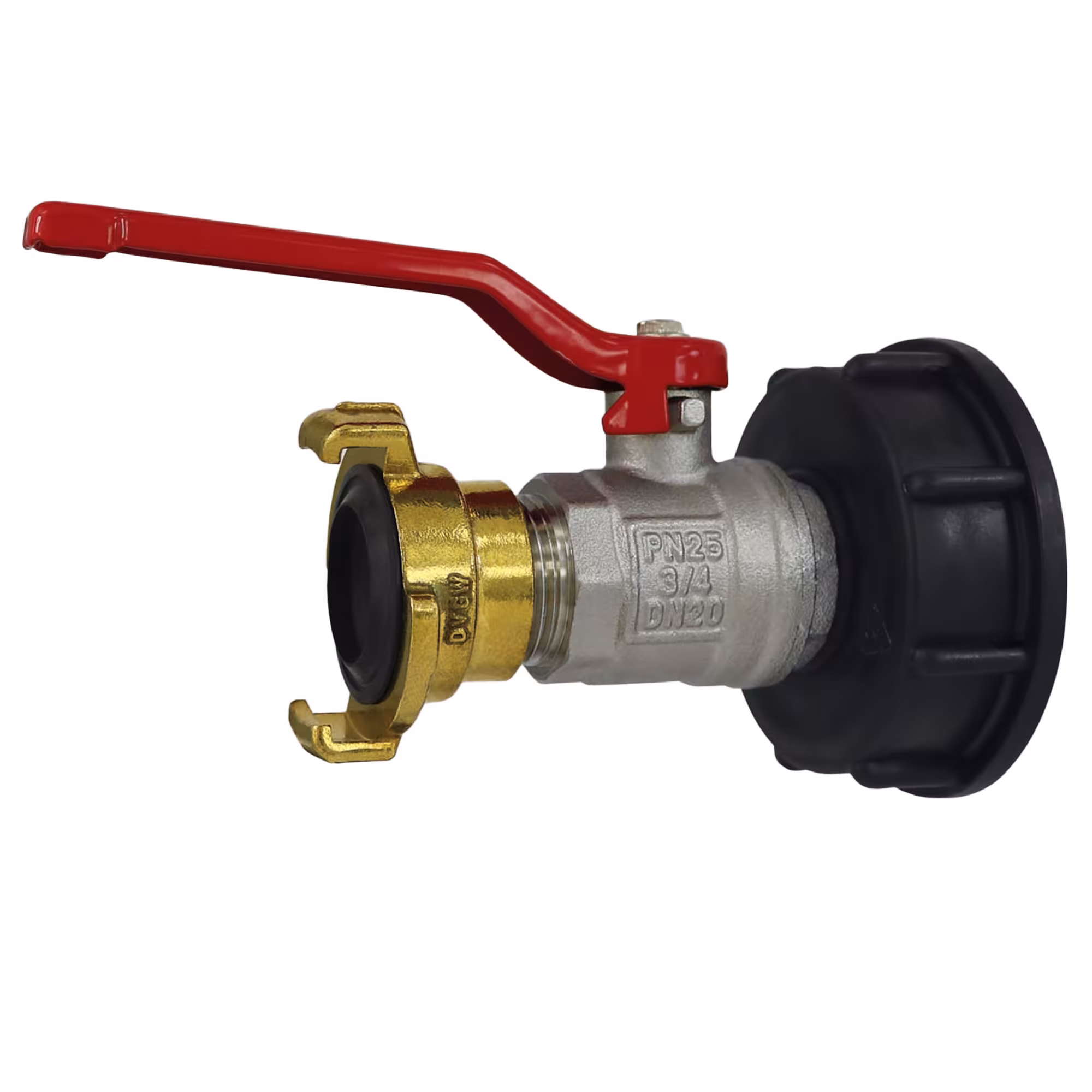 IBC-Adapter mit Kugelhahn und MS-Schnellkupplung 3/4'' von der Marke Puteus aus der Produktreihe Garten