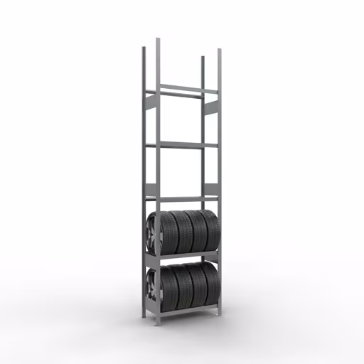 Produktbild Nr 11 des Artikels Grundregal, Räder-/Reifenregal, 3500 x 900 x 400 mm, verzinkt, 5 Lagerebenen á 150 kg Fachlast pro Ebene Abbildung Nr 11 des Artikels Grundregal, Räder-/Reifenregal, 3500 x 900 x 400 mm, verzinkt, 5 Lagerebenen á 150 kg Fachlast pro Ebene aus der Produktgruppe Fachbodenregale von der Marke Schulte Lagertechnik