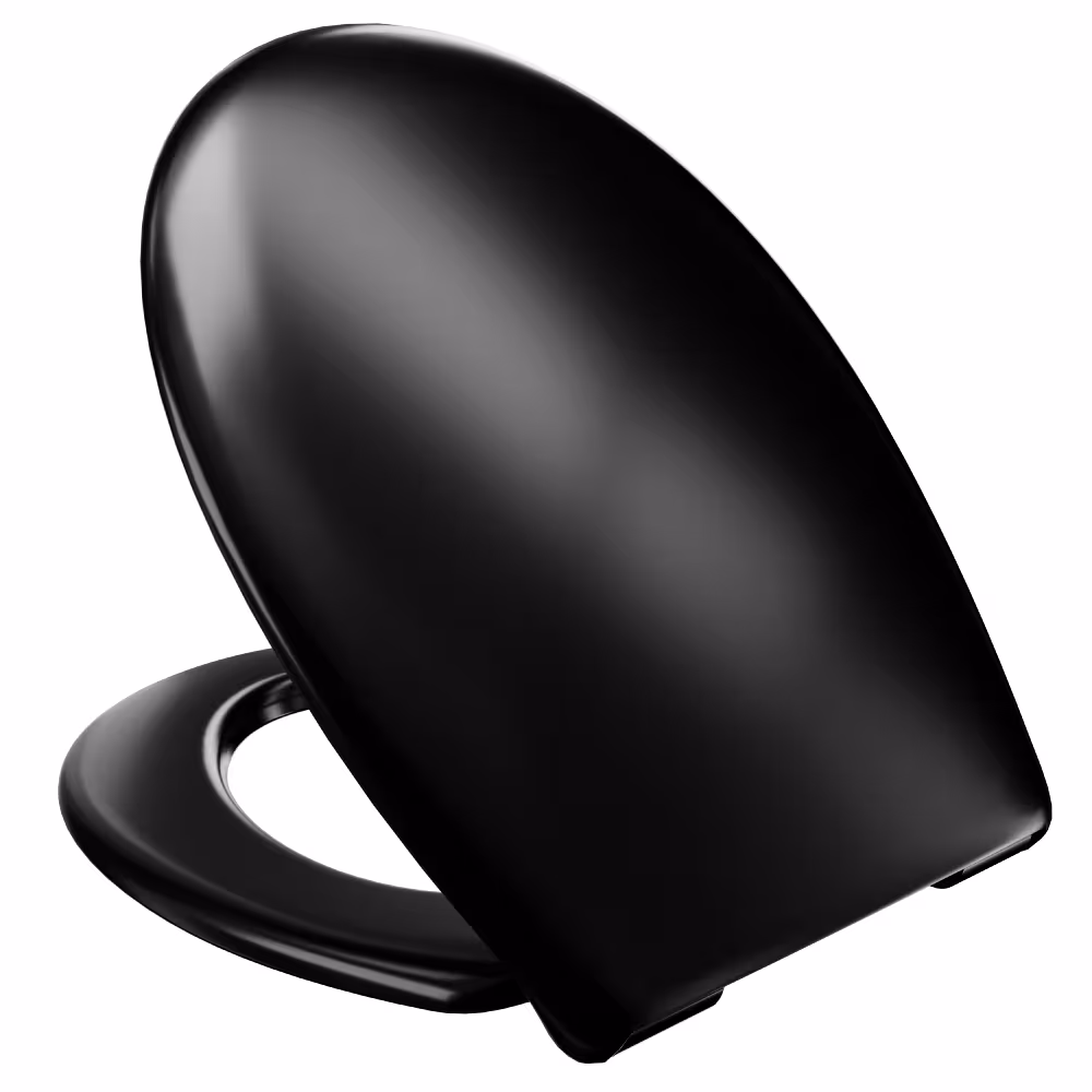 Recycling WC-Sitz R700 Öko Schwarz oval mit Absenkautomatik aus der Kategorie WC-Sitze mit der GTIN 4016959213589 Recycling WC-Sitz R700 Öko oval mit Absenkautomatik (Universelle Passform) von der Marke LUVETT aus der Kategorie WC-Sitze