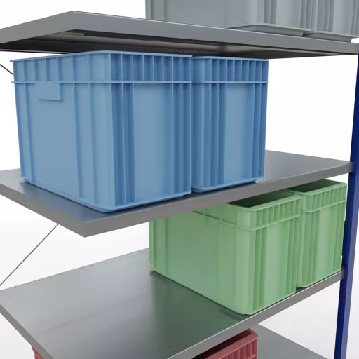 Anbauregal, Fachbodenregal Stecksystem MULTIplus250, 3000 x 1300 x 800 mm (HxBxT), 7 Fachböden, Kreuzstrebe, RAL 5010 enzianblau/verzinkt aus der Kategorie Anbauregal mit der GTIN 4004514284426 Anbauregal, Fachbodenregal Stecksystem MULTIplus250, 3000 x 1300 x 800 mm (HxBxT), 7 Fachböden, Kreuzstrebe, RAL 5010 enzianblau/verzinkt von der Marke Schulte Lagertechnik aus der Produktreihe Stecksystem