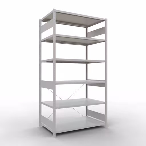 Stecksystem Grundregal 2500x1300x800 mm, Typ 250 kg, verzinkt / lichtgrau von der Marke Schulte Lagertechnik Stecksystem Grundregal 2500x1300x800 mm, Typ 250 kg, verzinkt / lichtgrau aus der Kategorie Grundregal mit der Artikelnummer 32881-130