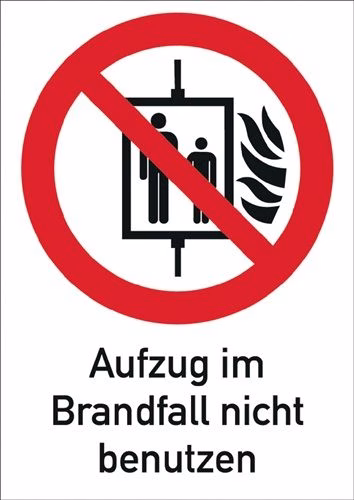 Verbotszeichen ASR A1.3/DIN EN ISO 7010 Aufzug im Brandfall nicht benutzen Folie von der Marke Verbotszeichen ASR A1.3/DIN EN ISO 7010 Aufzug im Brandfall nicht benutzen Folie aus der Kategorie Beschilderung, Schilder und Hinweiszeichen mit der Teilenummer 3000277612