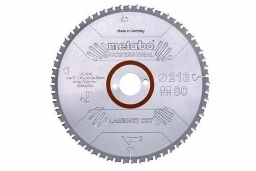 Primary Image 2211310 Kreissägeblatt laminate cut professional Durchmesser 216x2,4/1,8xBohrung30 mm Zähne 60 FZ/TZ 0 Grad