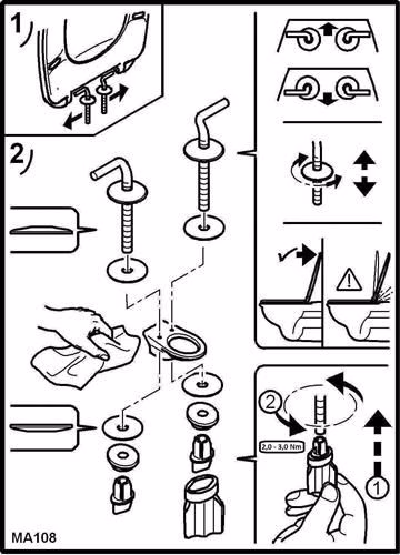 WC-Sitz Lago mit Edelstahl-FastFixmutter B0302Y weiß sonstige HAMBERGER