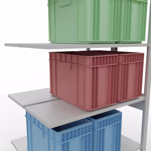 Andere Ansicht des Artikels Anbauregal, Doppelregal, Fachbodenregal Stecksystem MULTIplus150, 2500 x 1000 x (2x400) mm (HxBxT), 2x6 Fachböden, Längenriegel, RAL 7035 lichtgrau Andere Ansicht des Artikels Anbauregal, Doppelregal, Fachbodenregal Stecksystem MULTIplus150, 2500 x 1000 x (2x400) mm (HxBxT), 2x6 Fachböden, Längenriegel, RAL 7035 lichtgrau aus der Kategorie Fachbodenregale