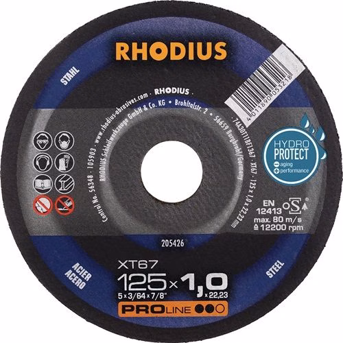Trennscheibe XT67 D125x1mm gerade Stahl Bohrung 22,23 mm RHODIUS aus der Kategorie Trennscheiben mit der Teilenummer 4000841258