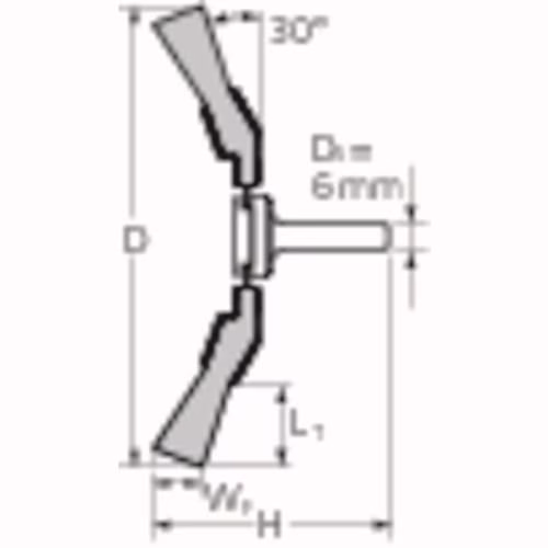 Kegelbürste KBU ST Durchmesser 95mm Drahtstärke 0,3mm STA 10mm 12000min-¹ PFERD TOOLS