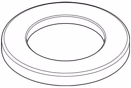 Technische Zeichnung 4010061 GROHE Grundplatte 48165 für Einloch-Waschtisch-/Bidetbatterien chrom