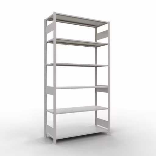 Grundregal, Fachbodenregal Stecksystem MULTIplus150, 2500 x 1300 x 500 mm (HxBxT), 6 Fachböden, Längenriegel, RAL 7035 lichtgrau von der Marke Schulte Lagertechnik Grundregal, Fachbodenregal Stecksystem MULTIplus150, 2500 x 1300 x 500 mm (HxBxT), 6 Fachböden, Längenriegel, RAL 7035 lichtgrau aus der Kategorie Grundregal mit der Artikelnummer 32651-130-LR