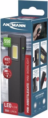 LED-Akkuhandleuchte 3,7V 600 mAh 50cm 130-550 lm Ladezeit ca 2,5 h ANSMANN