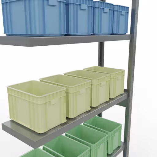 Produktbild Nr 15 des Artikels Anbauregal, Fachbodenregal Stecksystem MULTIplus330, 2500 x 1000 x 300 mm (HxBxT), 6 Fachböden, Längenriegel, verzinkt Abbildung Nr 15 des Artikels Anbauregal, Fachbodenregal Stecksystem MULTIplus330, 2500 x 1000 x 300 mm (HxBxT), 6 Fachböden, Längenriegel, verzinkt aus der Produktgruppe Stecksystem von der Marke Schulte Lagertechnik