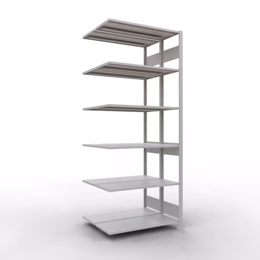 Anbauregal, Doppelregal, Fachbodenregal Stecksystem MULTIplus150, 2500 x 1000 x (2x400) mm (HxBxT), 2x6 Fachböden, Längenriegel, RAL 7035 lichtgrau von der Marke Schulte Lagertechnik Anbauregal, Doppelregal, Fachbodenregal Stecksystem MULTIplus150, 2500 x 1000 x (2x400) mm (HxBxT), 2x6 Fachböden, Längenriegel, RAL 7035 lichtgrau aus der Kategorie Doppelregale mit der Artikelnummer 33146