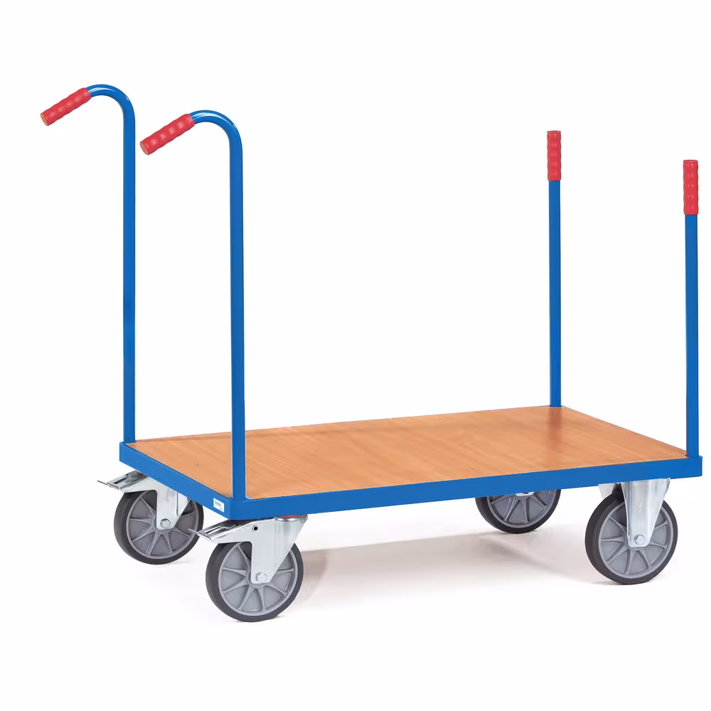 Rungenwagen 2580 Breite 500 mm, Länge 850 mm von der Marke Fetra Rungenwagen Stahlrohr und Profilstahl geschweißt, pulverbeschichtet RAL 5007, Plattform Holzwerkstoffplatte, Oberfläche Buchendekor Typ Ladeflächenbreite: 500 mm aus der Kategorie Wagen mit der Artikelnr. 2580