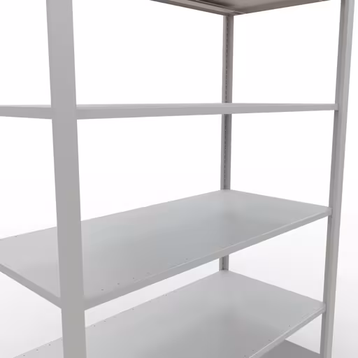 Abbildung Nr 12 des Artikels Grundregal, Büro-Fachbodenregal Stecksystem MULTIplus150, 2300 x 1300 x 600 mm (HxBxT), 7 Fachböden, Längenriegel, ohne Mittelanschlag, lichtgrau aus der Produktgruppe Büroregale von der Marke Schulte Lagertechnik
