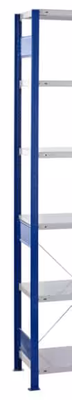 MULTIplus T-Profil-Rahmen 2500x400 mm, RAL 5010 enzianblau, 3 Tiefenriegel, unmontiert von Schulte Lagertechnik aus der Kategorie Büroregale