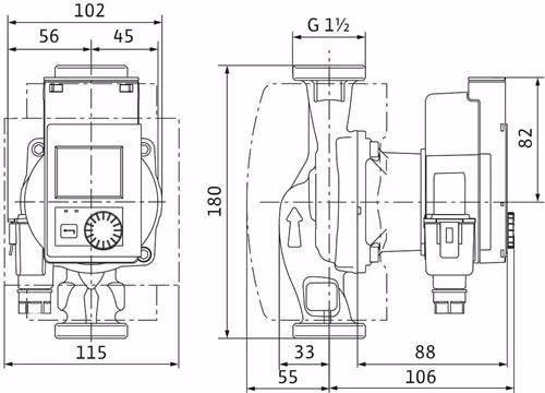 Nassläufer-Hocheffizienzpumpe Stratos PICO plus 25/0,5-4, G11/2, 20W WILO