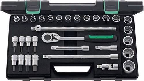 Set di chiavi a bussola 50/54/25/6 KN, 31 pezzi, 1/2 pollice, 8-32 mm, 36 denti, 12 punte, STAHLWILLE, dalla categoria "Assortimento di chiavi a bussola 1/4" con codice articolo 4000826441