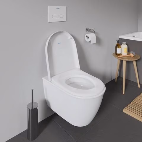 Detailbild 4002824 WC-Sitz mit SoftClose Scharniere Edelstahl, weiß Duravit