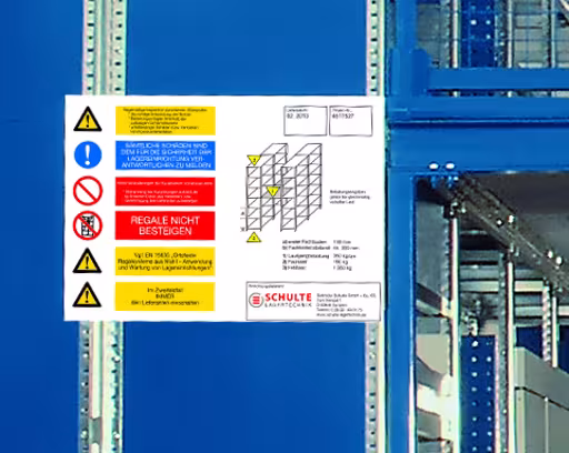Regalbeschilderung DIN A4 von der Marke Schulte Lagertechnik aus der Produktreihe Stecksystem