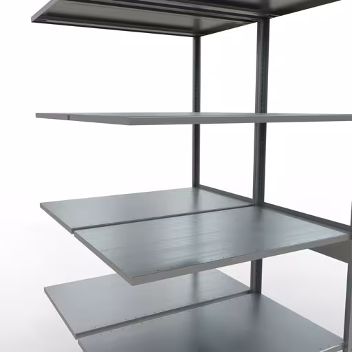 Produktbild Nr 15 des Artikels Anbauregal, Doppelregal, Fachbodenregal Stecksystem MULTIplus150, 2500 x 1000 x (2x600) mm (HxBxT), 2x6 Fachböden, Längenriegel, verzinkt Abbildung Nr 15 des Artikels Anbauregal, Doppelregal, Fachbodenregal Stecksystem MULTIplus150, 2500 x 1000 x (2x600) mm (HxBxT), 2x6 Fachböden, Längenriegel, verzinkt aus der Produktgruppe Fachbodenregale von der Marke Schulte Lagertechnik