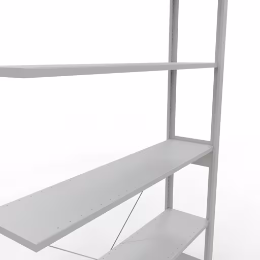 Stecksystem Anbauregal 2500x1300x300 mm, Typ 150 kg, lichtgrau von Schulte Lagertechnik mit der Artikelnr. 32636-130