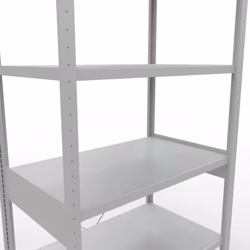 Abbildung Nr 11 des Artikels Grundregal, Fachbodenregal Stecksystem MULTIplus330, 2500 x 1000 x 600 mm (HxBxT), 6 Fachböden, Kreuzstrebe, RAL 7035 lichtgrau aus der Produktgruppe Stecksystem von der Marke Schulte Lagertechnik