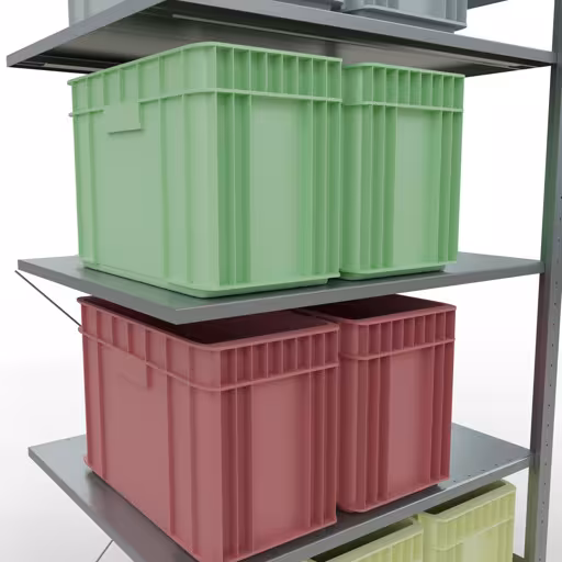 Abbildung Nr 8 des Artikels Anbauregal, Fachbodenregal Stecksystem MULTIplus150, 2000 x 1000 x 800 mm (HxBxT), 5 Fachböden, Kreuzstrebe, verzinkt aus der Produktgruppe Stecksystem von der Marke Schulte Lagertechnik