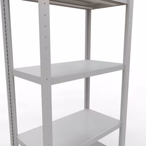 Grundregal, Fachbodenregal Stecksystem MULTIplus250, 2000 x 750 x 400 mm (HxBxT), 5 Fachböden, Längenriegel, RAL 7035 lichtgrau von der Marke Schulte Lagertechnik aus der Produktreihe Stecksystem