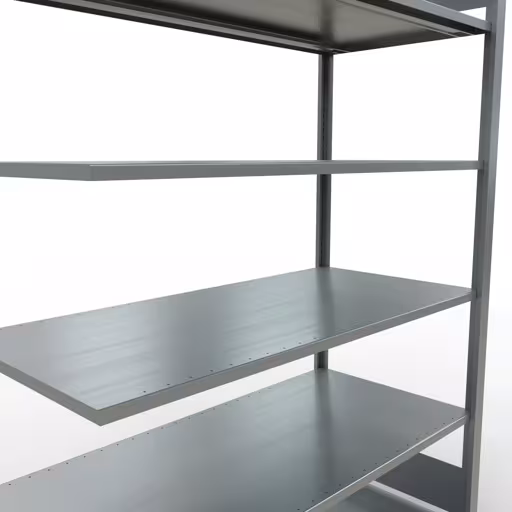 Abbildung Nr 7 des Artikels Anbauregal, Büro-Fachbodenregal Stecksystem MULTIplus150, 2000 x 1300 x 600 mm (HxBxT), 6 Fachböden, Längenriegel, verzinkt, ohne Mittelanschlag aus der Produktgruppe Büroregale von der Marke Schulte Lagertechnik