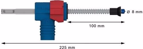 Hammerbohrer-Set EXPERT SDS Clean plus-8X Ø 8,0 mm Länge 225mm Arbeitslänge 100mm BOSCH