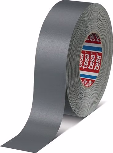 Ruban adhésif en tissu gris tesaband® Premium 4651, rouleau de 50 m de long et 50 mm de large, de la marque TESA Rouleau de ruban textile TESA tesaband® Premium 4651 de la catégorie des rubans adhésifs et rubans d'étanchéité, référence 3000265402