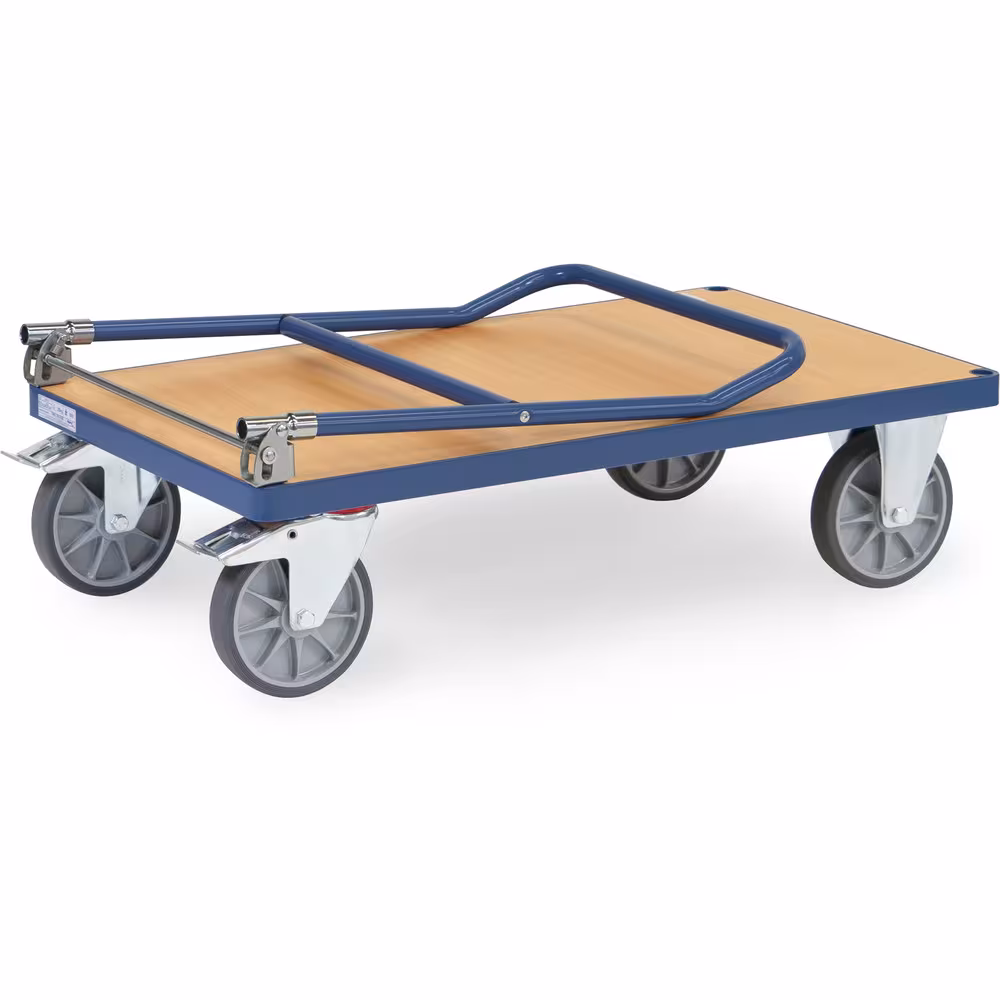 Klappwagen Multi-Vario Klappwagen aus Stahlrohr und Profilstahl geschweißt, pulverbeschichtet brillantblau RAL 5007 Ausführung Ladeflächenbreite: 600 mm mit der GTIN 4017976780016 Klappwagen 2501-K Breite 600 mm, Länge 1000 mm von Fetra mit der Artikelnr. 2501-K