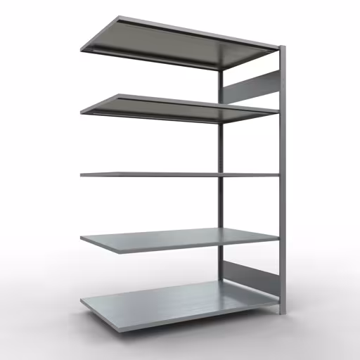 Anbauregal, Fachbodenregal Stecksystem MULTIplus150, 2000 x 1300 x 800 mm (HxBxT), 5 Fachböden, Längenriegel, verzinkt von der Marke Schulte Lagertechnik Anbauregal, Fachbodenregal Stecksystem MULTIplus150, 2000 x 1300 x 800 mm (HxBxT), 5 Fachböden, Längenriegel, verzinkt aus der Kategorie Anbauregal mit der Artikelnummer 12785-130-LR